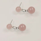 Multicolor Natural Agate Raw Stone Earrings