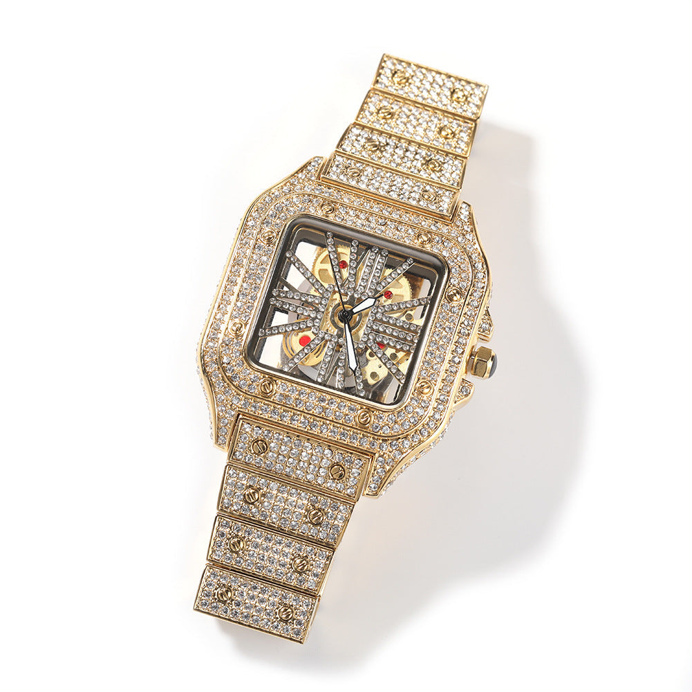 Hip-Hop Skeleton Square Watch