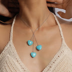Turquoise Water Drop Chain Necklace
