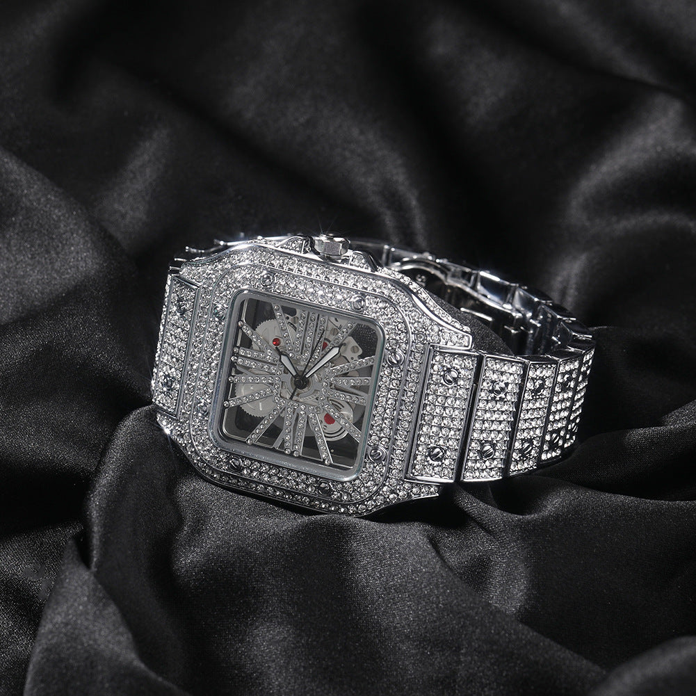 Hip-Hop Skeleton Square Watch