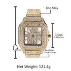 Hip-Hop Skeleton Square Watch