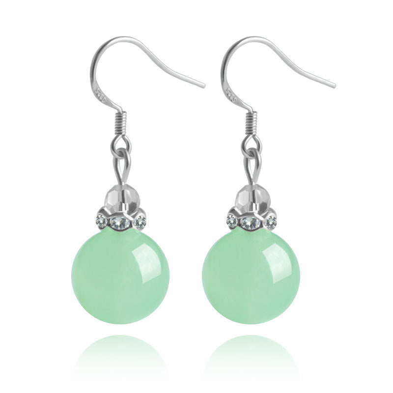 Natural Jadeite Bead Earrings