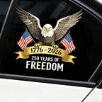 Celebrate 250 Years of Freedom – USA Patriotic Car Decal 1776–2026