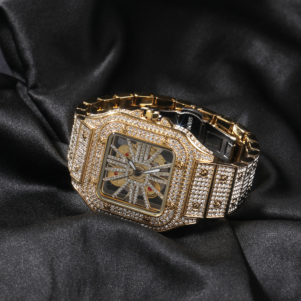 Hip-Hop Skeleton Square Watch