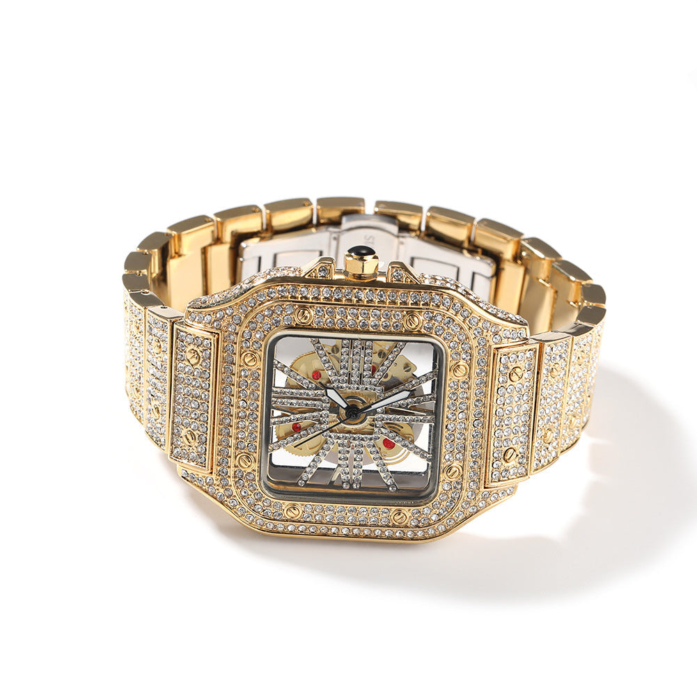 Hip-Hop Skeleton Square Watch