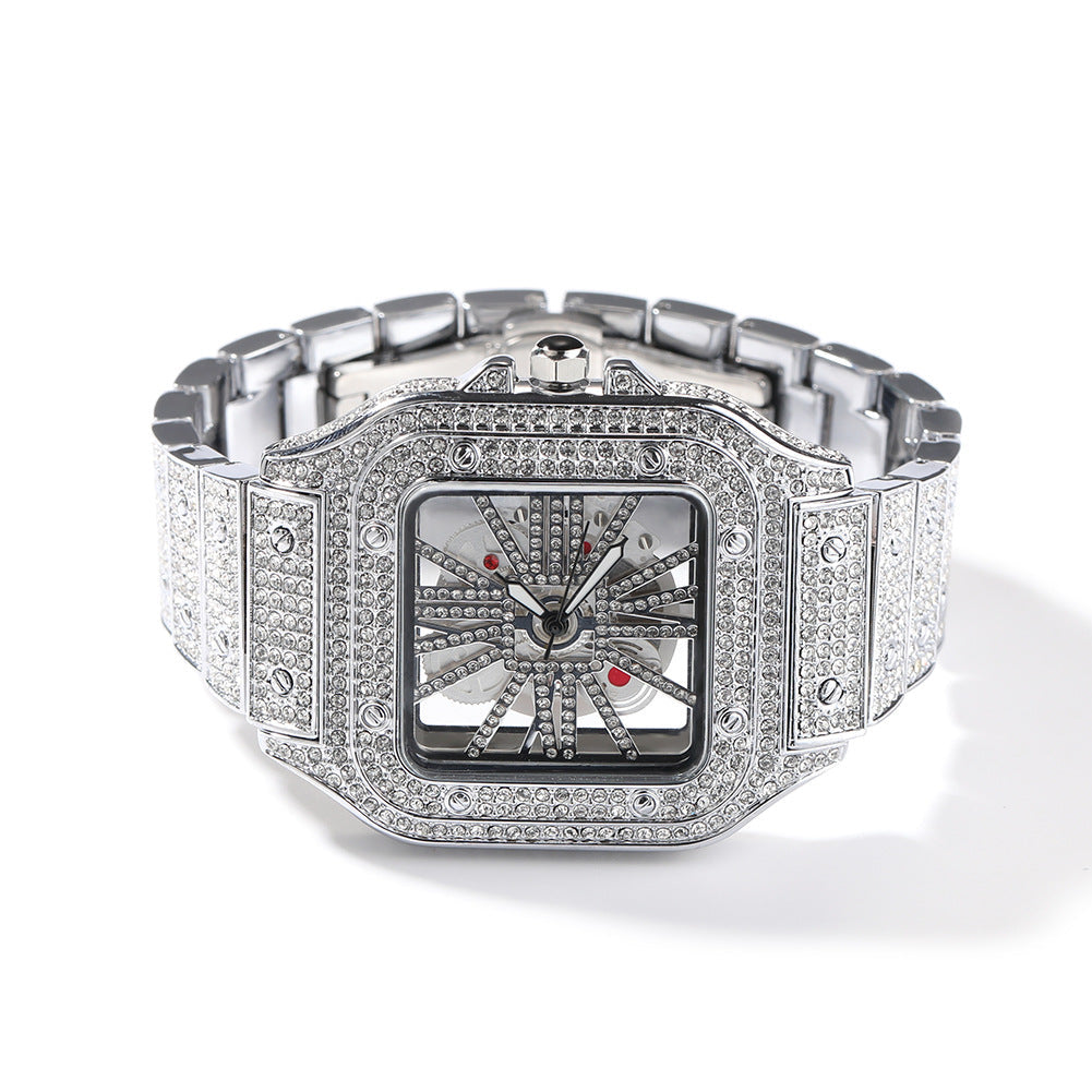 Hip-Hop Skeleton Square Watch