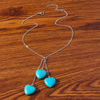 Turquoise Water Drop Chain Necklace