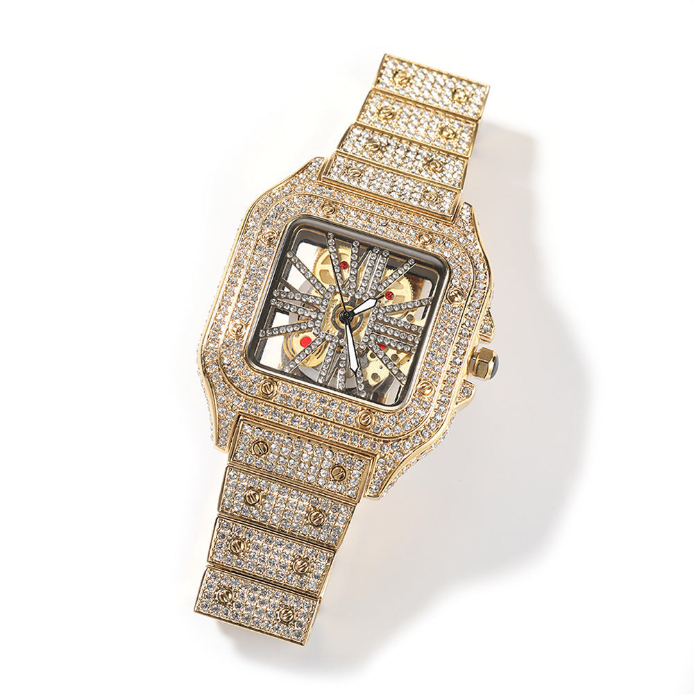 Hip-Hop Skeleton Square Watch