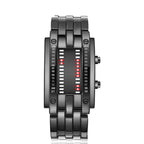 Men’s LED Digital Bracelet Watch – Stainless Steel Sports Style with Blue Light Display