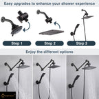Dual Shower Head-Rain Shower Head with Handheld Shower Set, Diverter