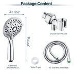 9-Spray Handheld Shower Head Set with Hose and Shower Arm Mount