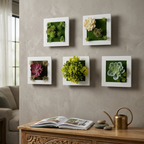 Plant Frame Wall Decor with 5 Artificial Plants