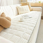 Pleated Edge Textured Sofa Cover