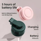 Portable Fan Mini Clip Neck Fan Adjustable Foldable