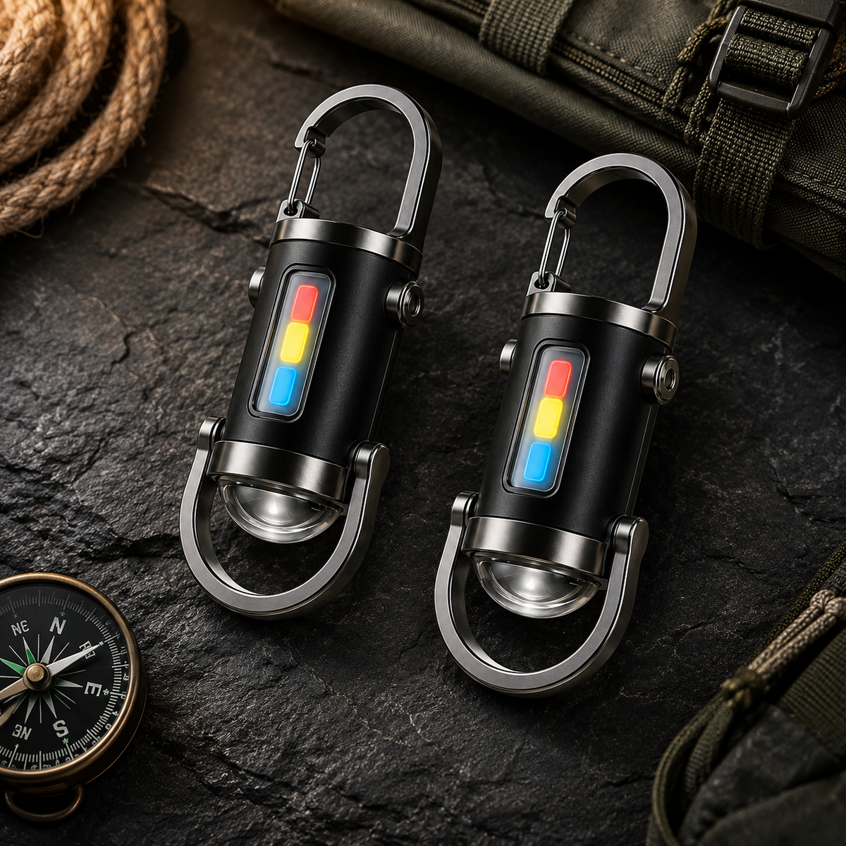 Portable Flashlight Carabiner LED Compact Design