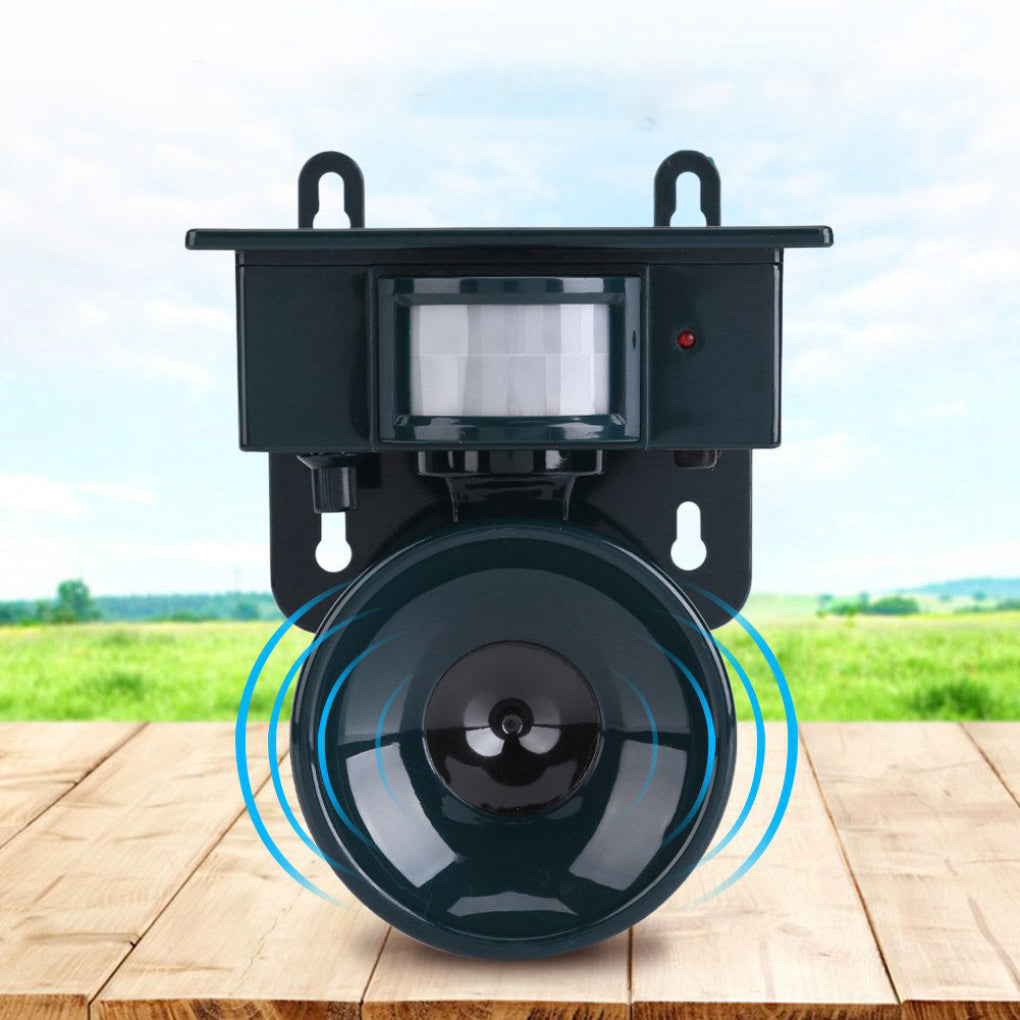 Motion-Activated Bird Repeller with Sound Scarer