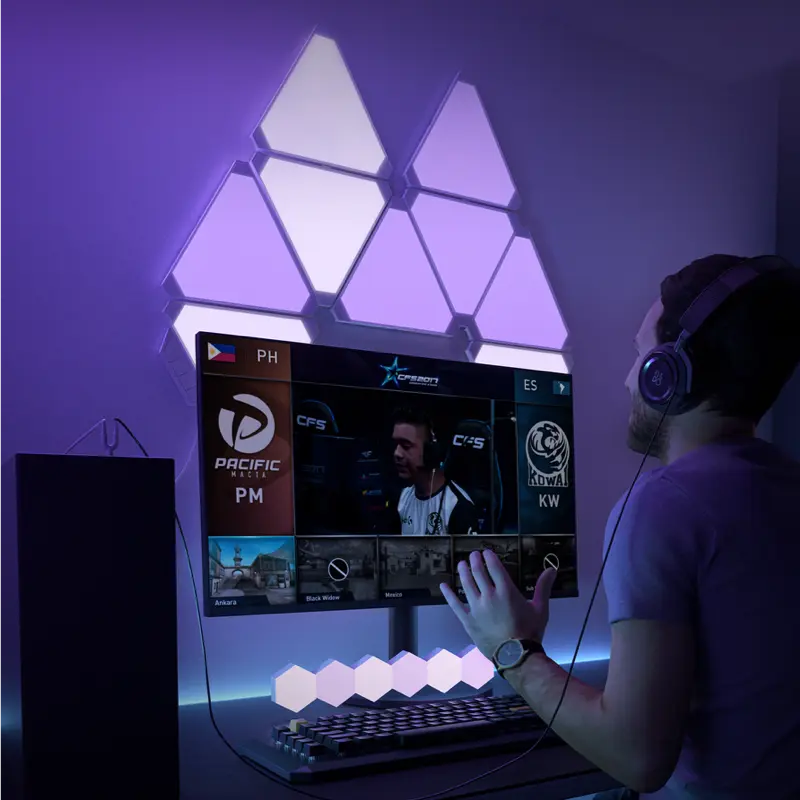 6-Panel RGB Triangle Light Kit