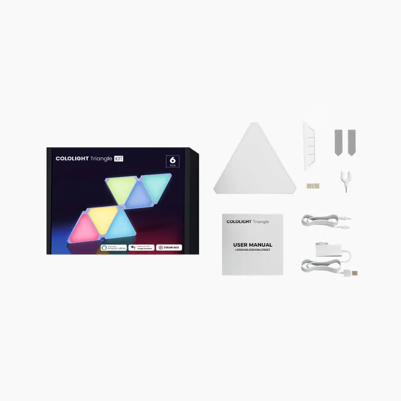 6-Panel RGB Triangle Light Kit