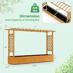 Raised Garden Bed Planter Box with Lattice Trellis Drainage Holes