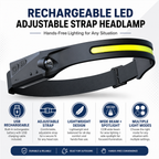 Rechargeable Headlamp LED Adjustable Strap Lightweight