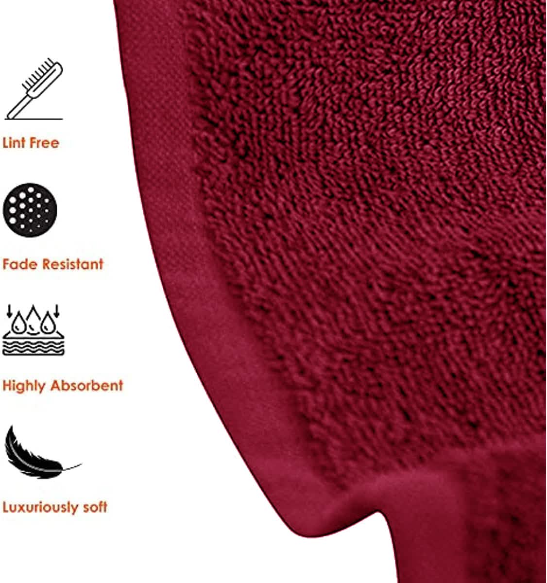 6-Piece Hotel & Spa 100% Cotton Bath Towel Set