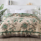 Textured Floral Pattern Throw Blanket