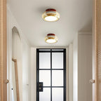June Retro Glass Flush Mount Ceiling Light | LED Indoor Lamp