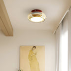 June Retro Glass Flush Mount Ceiling Light | LED Indoor Lamp
