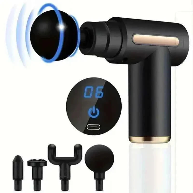 Portable Gun Handheld Deep Percussion Massager for Body Back Neck And Leg