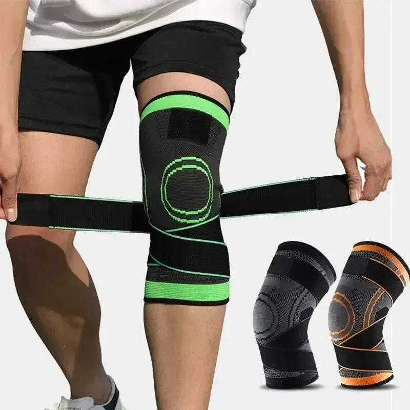 Knee Compressions Sleeve with Adjustable Straps for Running Working All Day
