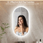 LumoOval | Oval LED Bathroom Mirror | Anti-Fog & Dimmable Backlit Design