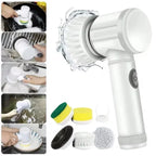 5-in-1 Electric Spin Scrubber Brush For Bathroom Tile Bathtub Sink, Power Scrubber With 5 Replaceable Brush Heads