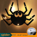 Halloween Hanging 10LED Castle Witch Ghost Spider Web Luminous Charm Indoor Outdoor Party Horror Props Decoration