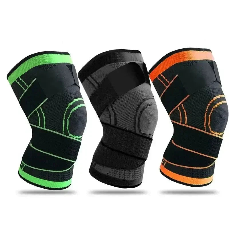 Knee Compressions Sleeve with Adjustable Straps for Running Working All Day