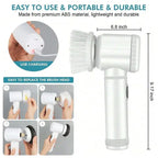 5-in-1 Electric Spin Scrubber Brush For Bathroom Tile Bathtub Sink, Power Scrubber With 5 Replaceable Brush Heads