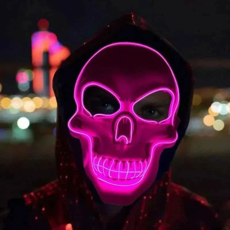 Horror Skull LED Light Full Face Cosplay Mask