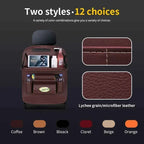 Car Back Seat Organizer Storage Bag with Foldable Table Tray Tablet Holder Tissue Box Auto Back Seat Bag Protector Accessories