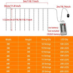LED Curtain Garland 6x3M/3x3M USB Power Fairy Lights with Remote Control for Christmas New Year Window Decor Festoon Lighting