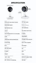 3MP Wireless Smart AI Home Security Camera – Two-Way Audio, Motion Detection, Night Vision
