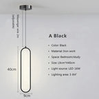 Modern Minimalist LED Pendant Light | Gold & Black Hanging Lamp for Bedroom, Dining & Living Spaces