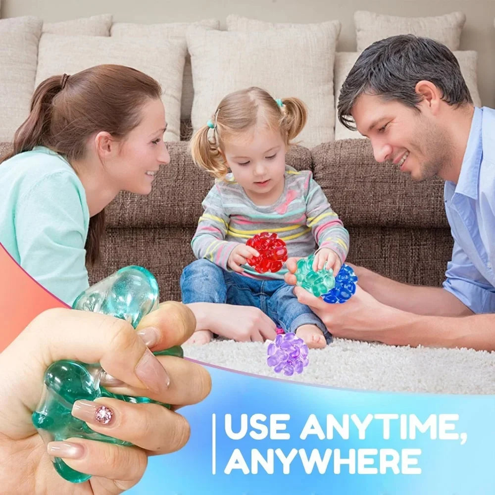Crunchy Stress Ball Gem Squishy Toy | Colorful Sensory Stress Relief for Kids and Adults