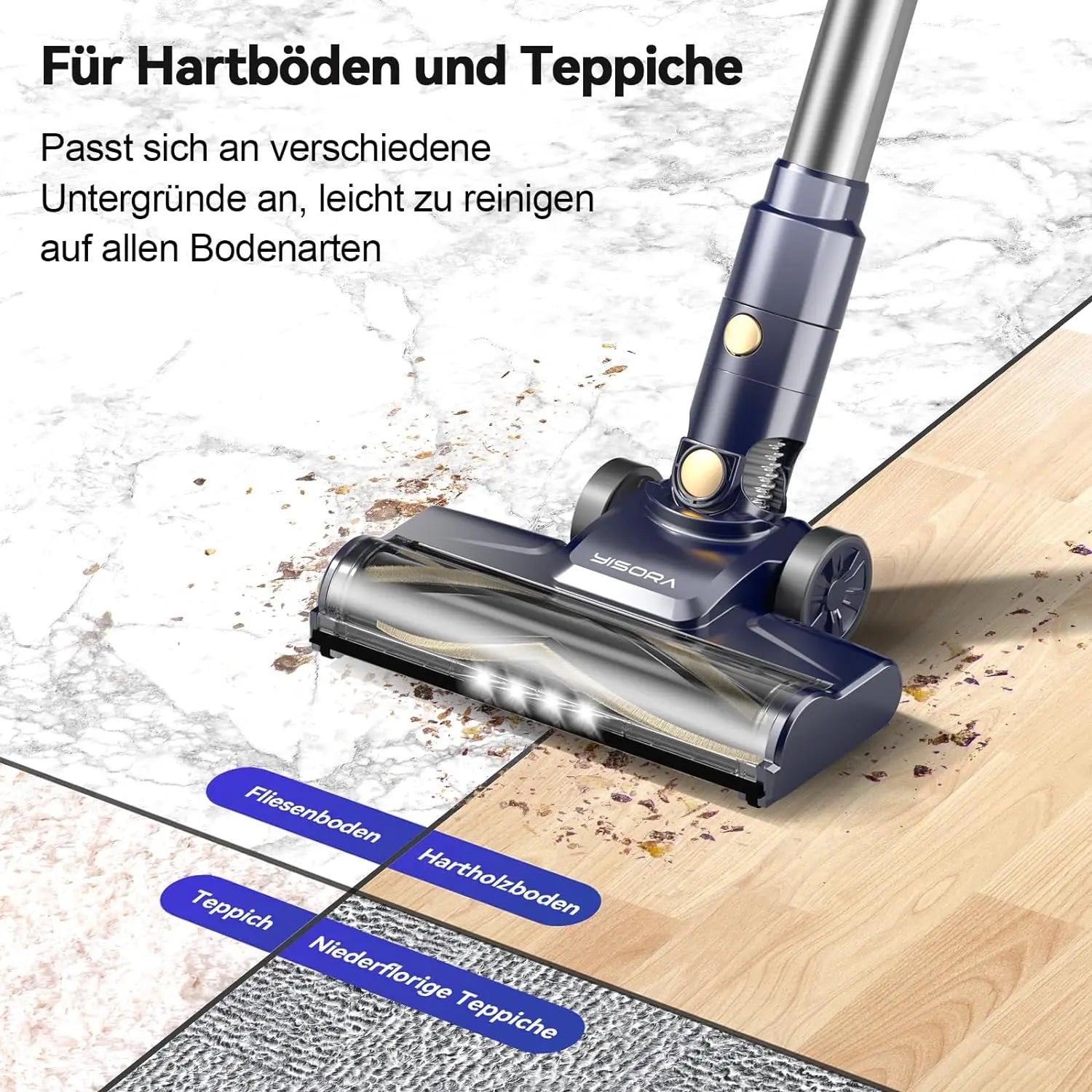 INSE Corded Vacuum Cleaner 600W 23KPa Stick Vacuum