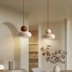 Natural Stone & Wood Pendant Light | Vintage Minimalist Pendant