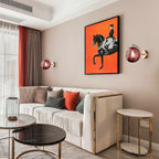Modern Glass Ball Wall Lamp | Brass & Tinted Glass Design