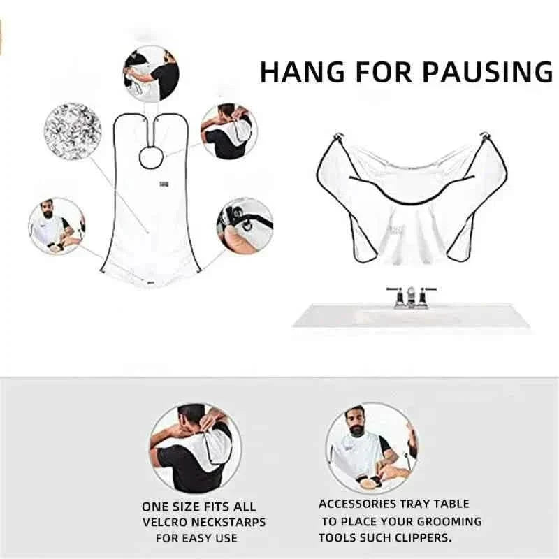 Male Shaving Apron Beard Catcher Cape Shaver Cleaning Hairdresser
