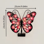 Solar Lights Outdoor Metal Butterfly Wall Decor