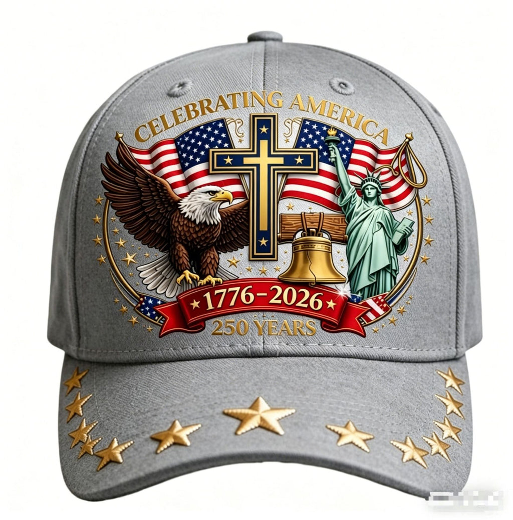 Eagle & Liberty & CrossUnited States 250th Anniversary Hat