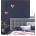 Nordic Glass Pendant Light | Modern Brass Cylinder Design
