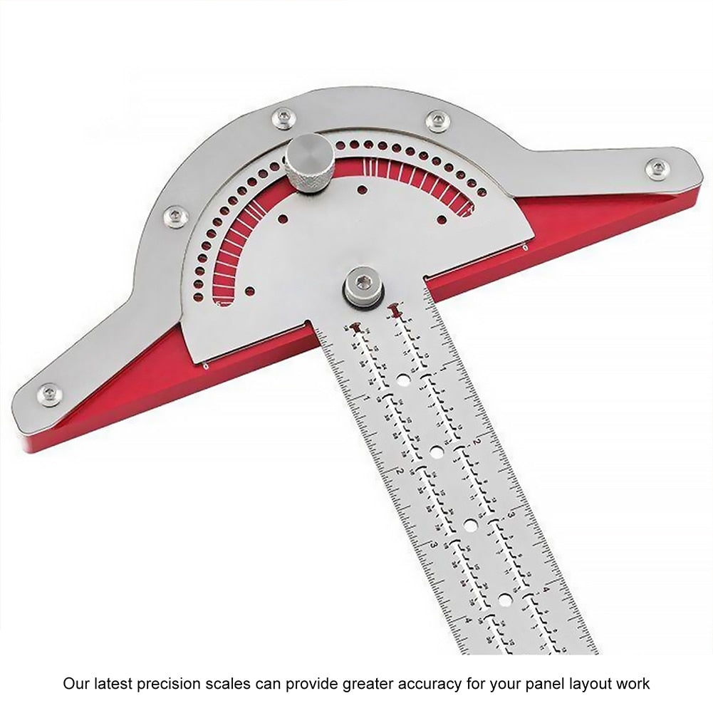 T-Type Woodworkers Edge Rule Protractor