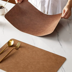 DuoMat | Double-Sided Faux Leather Placemats | Heat Resistant & Waterproof